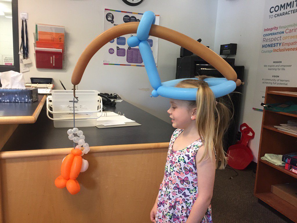 ShantyBayPS on X: Best crazy hat. Ever. A balloon fishing rod with a fish  blowing bubbles. Taking crazy hat/hair day to a new level!   / X