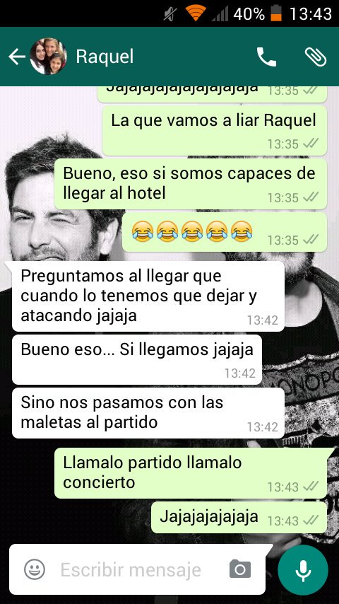 eva_vampi's tweet photo. Mañana @RaqelRo y yo vamos al partido de @estopaoficial 😂😂😂😂😂😂😂😂😂 la que vamos a liar https://t.co/esFfr36jpH
