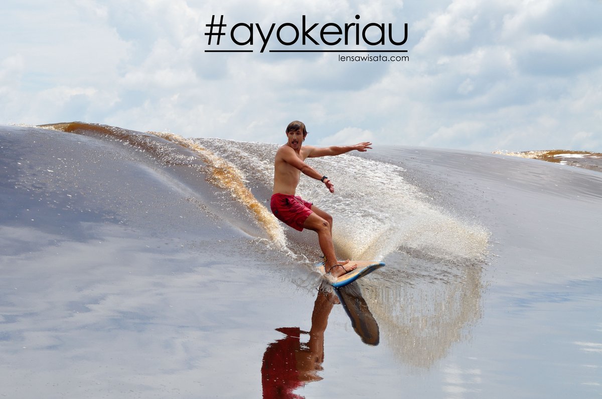 Bono, pertemuan dua gelombang dari Selat Malaka dan Sungai Kampar di Pelalawan. bit.ly/ayokeriau #ayokeriau