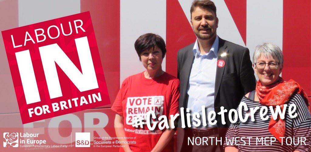 TheresaEurope's tweet image. Catch up on your @LabourNorthWest MEPs road trip from #CarlisletoCrewe to discuss the #EUref
facebook.com/TheresaGriffin…