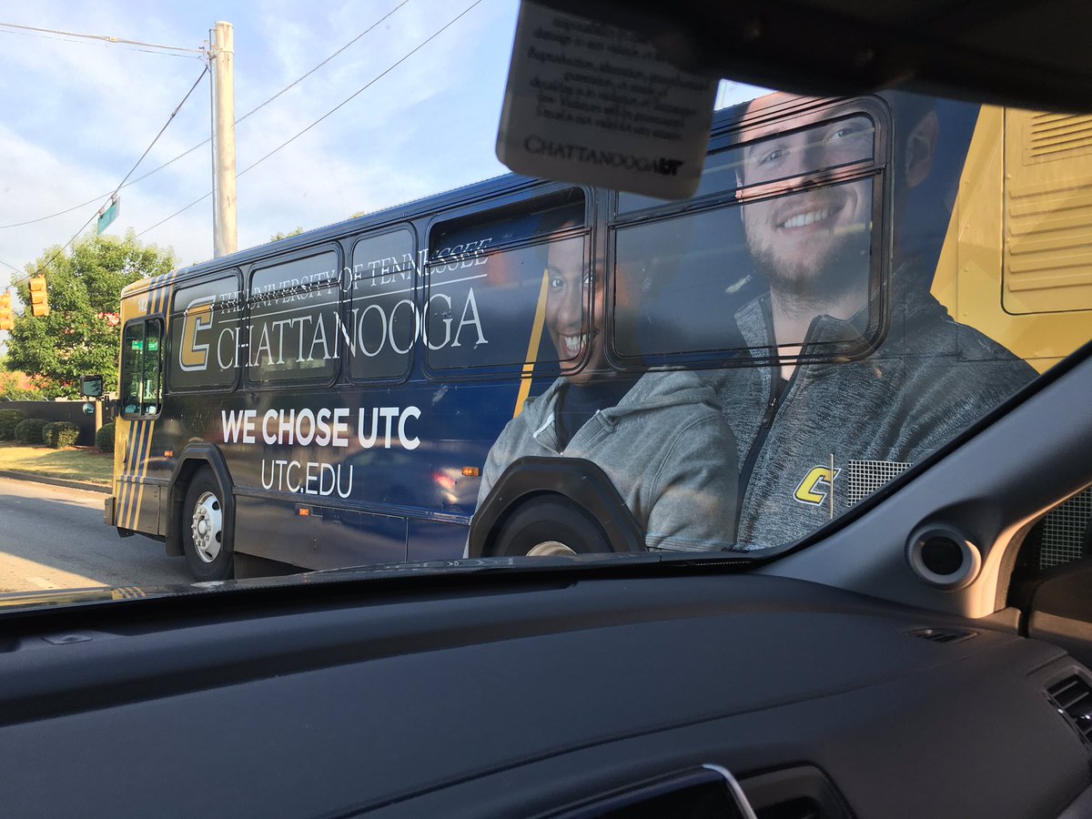 twitcox's tweet photo. Loved seeing the @UTChattanooga bus pull up next to me this morning. #chooseutc https://t.co/1999UQmQrh