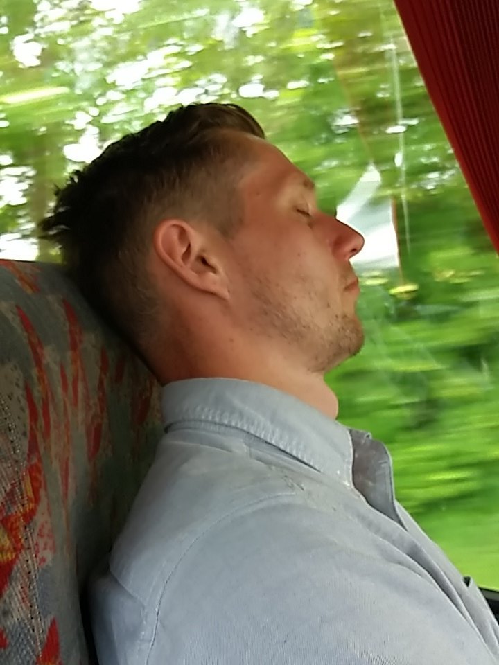 ElmhurstSchool's tweet photo. Some sleepy teachers on the way back to school #JCAtrip2016 https://t.co/zOmF0491Dp