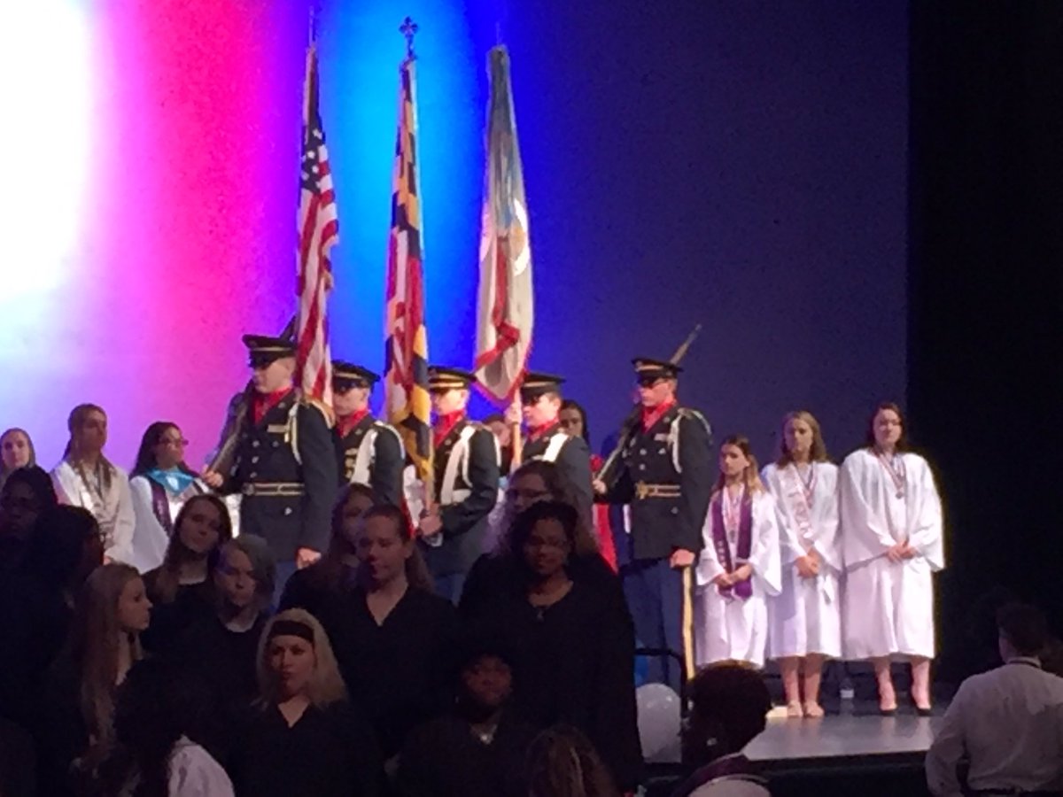 JROTC presents colors at Farewell Assembly for seniors at PHSCFA #workhardbenice #ptap