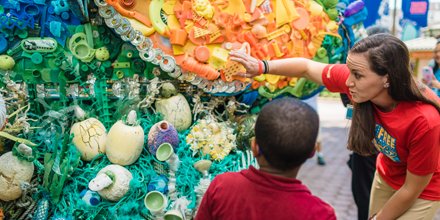 NationalZoo's tweet image. Can art help save species? Visit “Washed Ashore” + see how trash impacts marine life #ScienceSavesSeas
