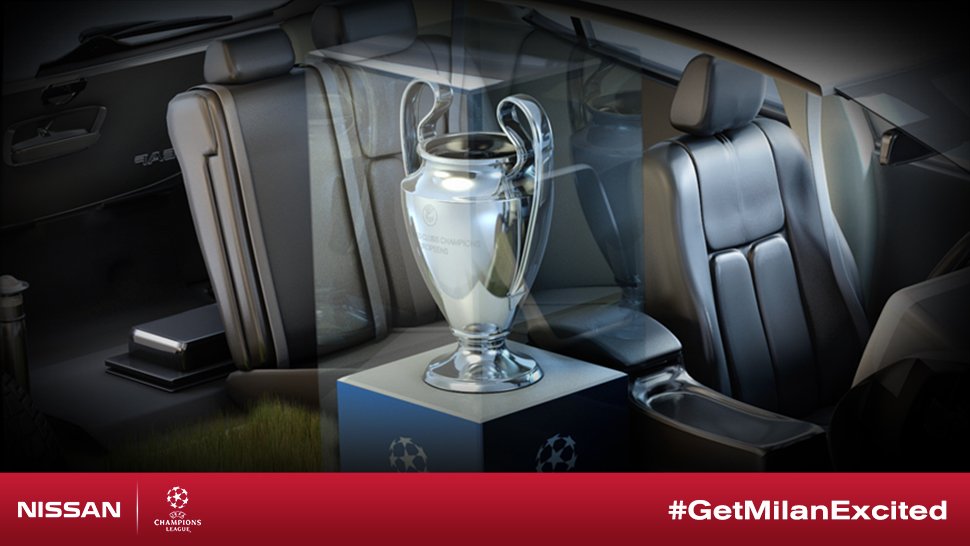 #UCLfinal –pokaali kuljetetaan aivan erityisellä tavalla San Sirolle huomenna. Pysy kuulolla... #GetMilanExcited