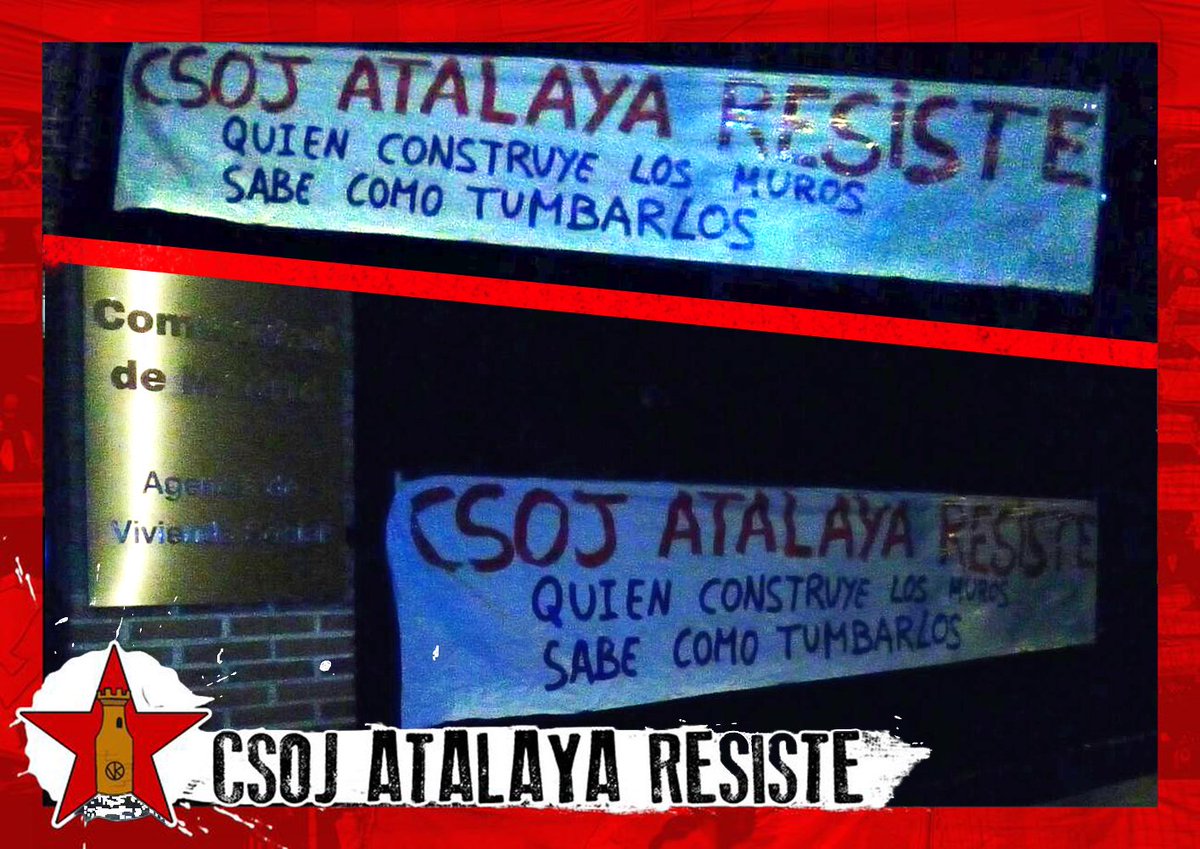 CSO_Atalaya's tweet photo. Una mala noche, IVIMA?
Si no nos dejan soñar, no les dejaremos dormir
Con #Vallekas no se juega
#AtalayaResiste https://t.co/tY2N1sKjWv
