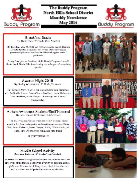 NHBestBuddies's tweet photo. Final Newsletter of the 2015-2016 School Year! Have a great summer vacation and best of luck to the Class of 2016! https://t.co/tn7ECV8Ivj