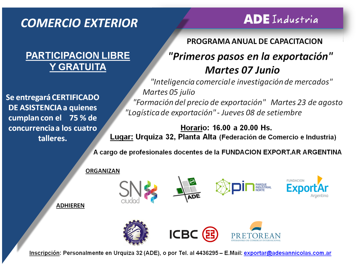 Pretorean's tweet photo. Adherimos al Programa Anual de Capacitación de la Fundación Exportar San Nicolas #ExportAR @FExportar #ADE #SNciudad https://t.co/k6jQtNb00Z