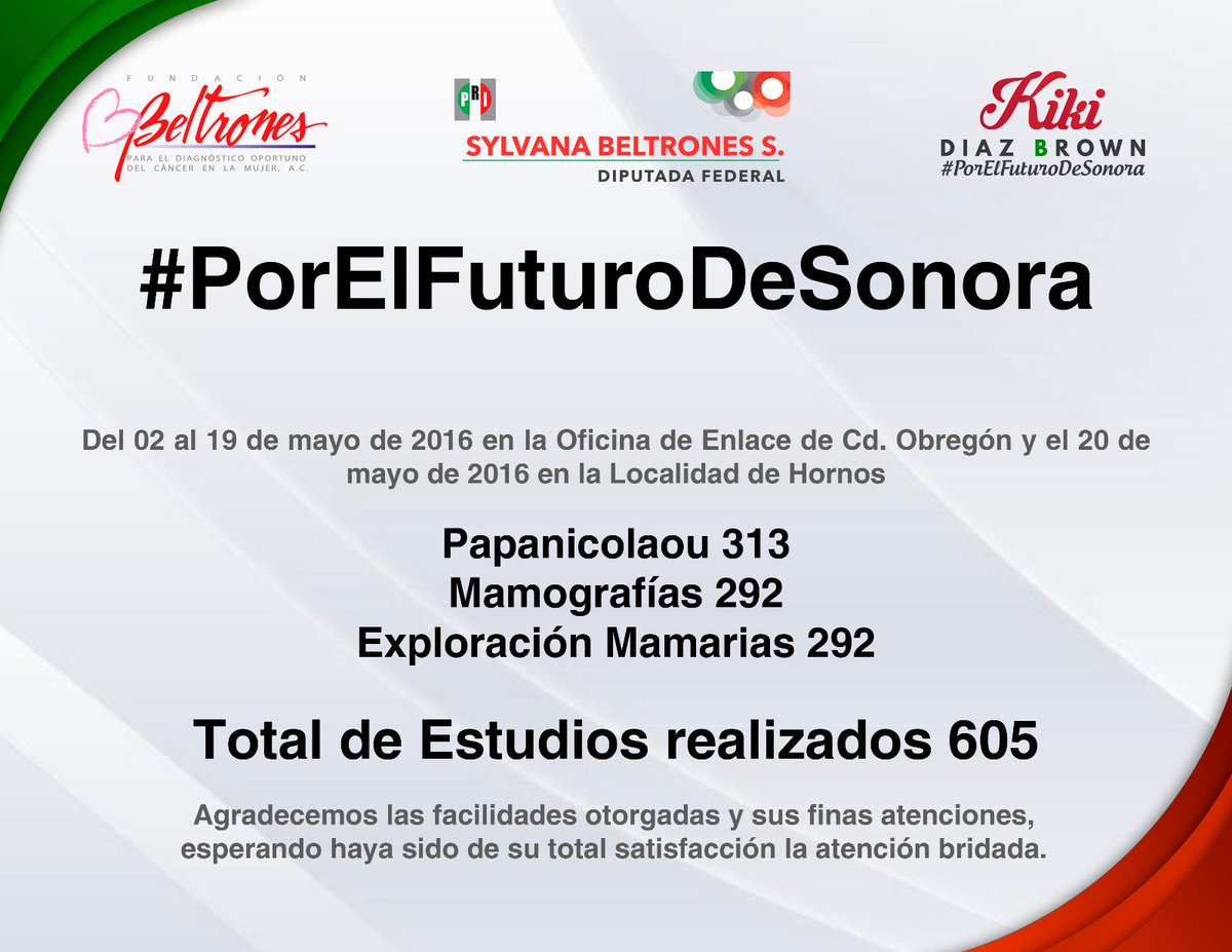 DiazBrownKiki's tweet photo. Comparto los resultados de la Jornada de salud. Gracias a @sylbeltrones  y @FundBeltrones  #unidoslogramosmás #KDBO https://t.co/X1UmjRvrmp