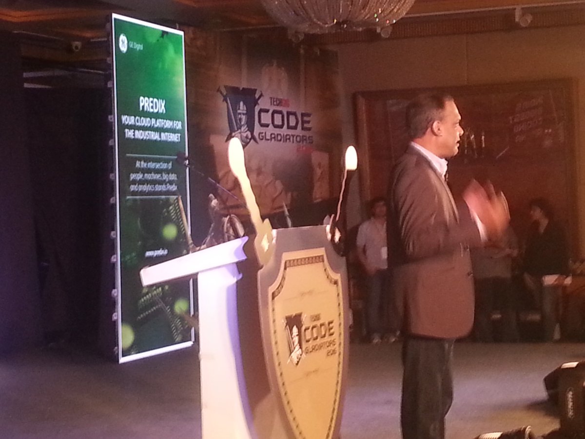 techgigdotcom's tweet image. Keynote address by Mr. Anthony Thomas, GE Digital
#TechGigCodeGladiatorsFinale
@AnthonyAThomas , @GE_Digital