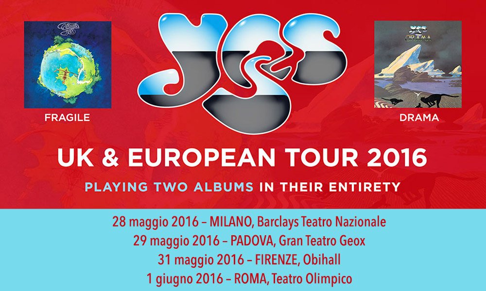 YES da domani in Italia, per 4 concerti a Milano, Padova, Firenze e Roma rockon.it/musica/yes-4-c…