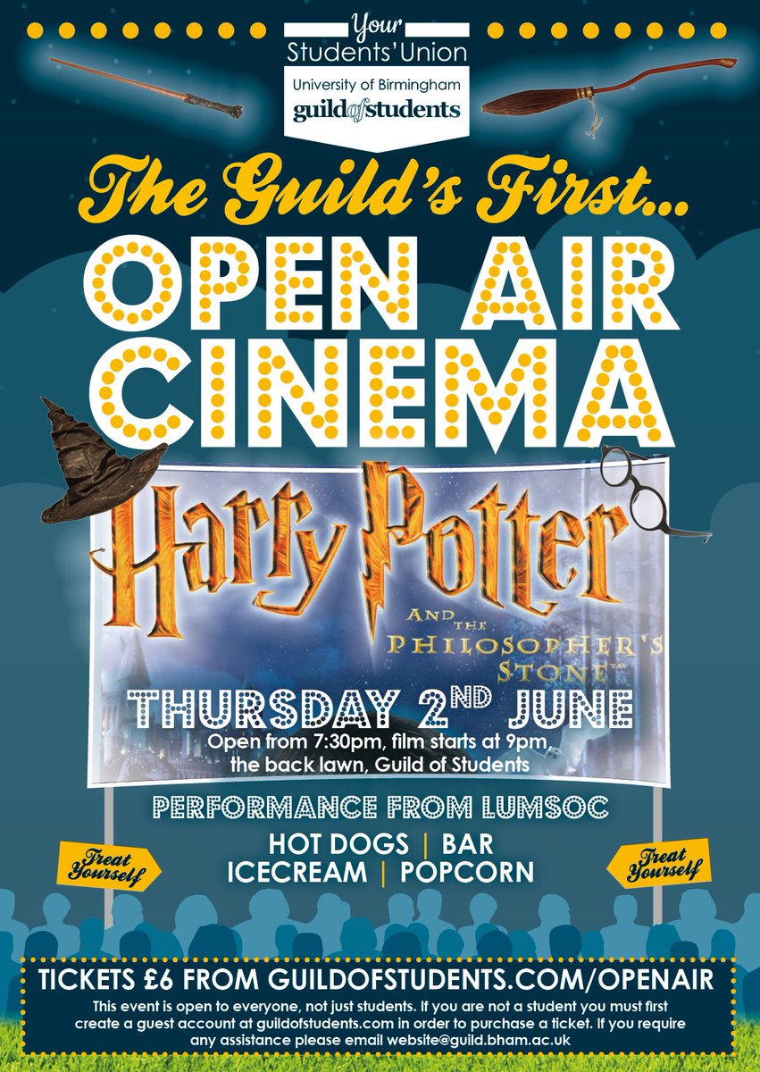 ilovesellyoak's tweet photo. Get your tickets for the @GuildofStudents open air cinema at: https://t.co/6l71fBNlDE https://t.co/hXBVcaTOay