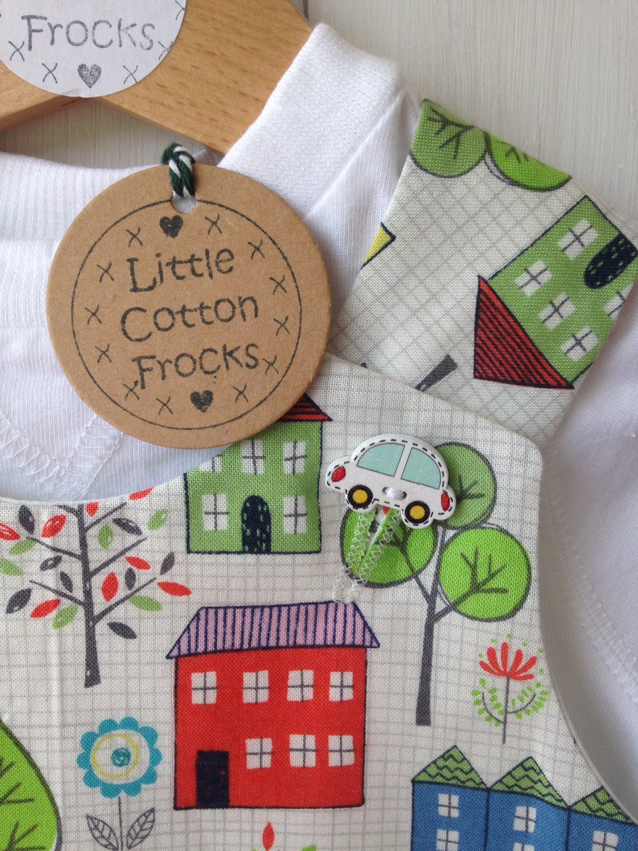 lcottonf's tweet image. Cute town print dress &amp;amp; tshirt set,£20/£25 available in dandelion gifts Frodsham or Helsby vintage Tearooms
