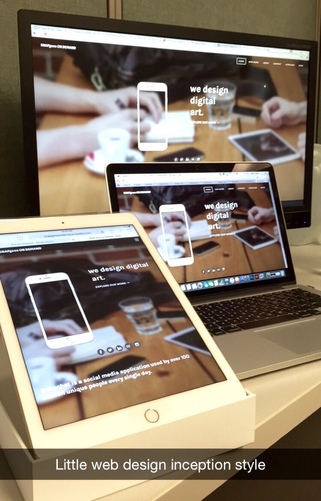 SnapGeoOnDemand's tweet photo. A little web design, inception style. 

Follow us on @Snapchat: @SnapGeoOnDemand 
#Snapchat #CustomGeoFilters https://t.co/izHWr5POYt