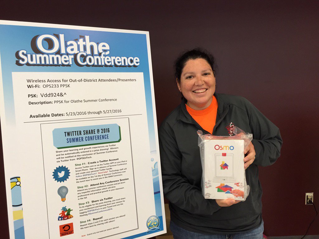 JBlackEdTech's tweet image. Check out 1 of our #SummerConference2016 Twitter Prize winners! Thank you for sharing your knowledge! @olatheschools