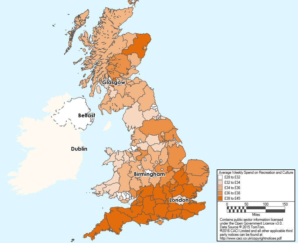 CACI_LocStrat's tweet image. Disposable income hit a record high in April. #StatDrop looks at where and how much we spend on recreation #map