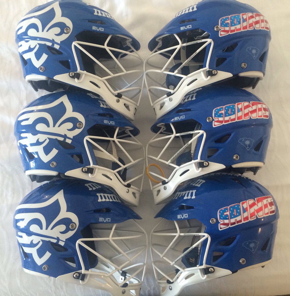 LimestoneEquip's tweet photo. @LimestoneLax is wearing these decals in the National Championship to honor those who served- Thank You @Head_Wrapz https://t.co/7SNo88wIPp