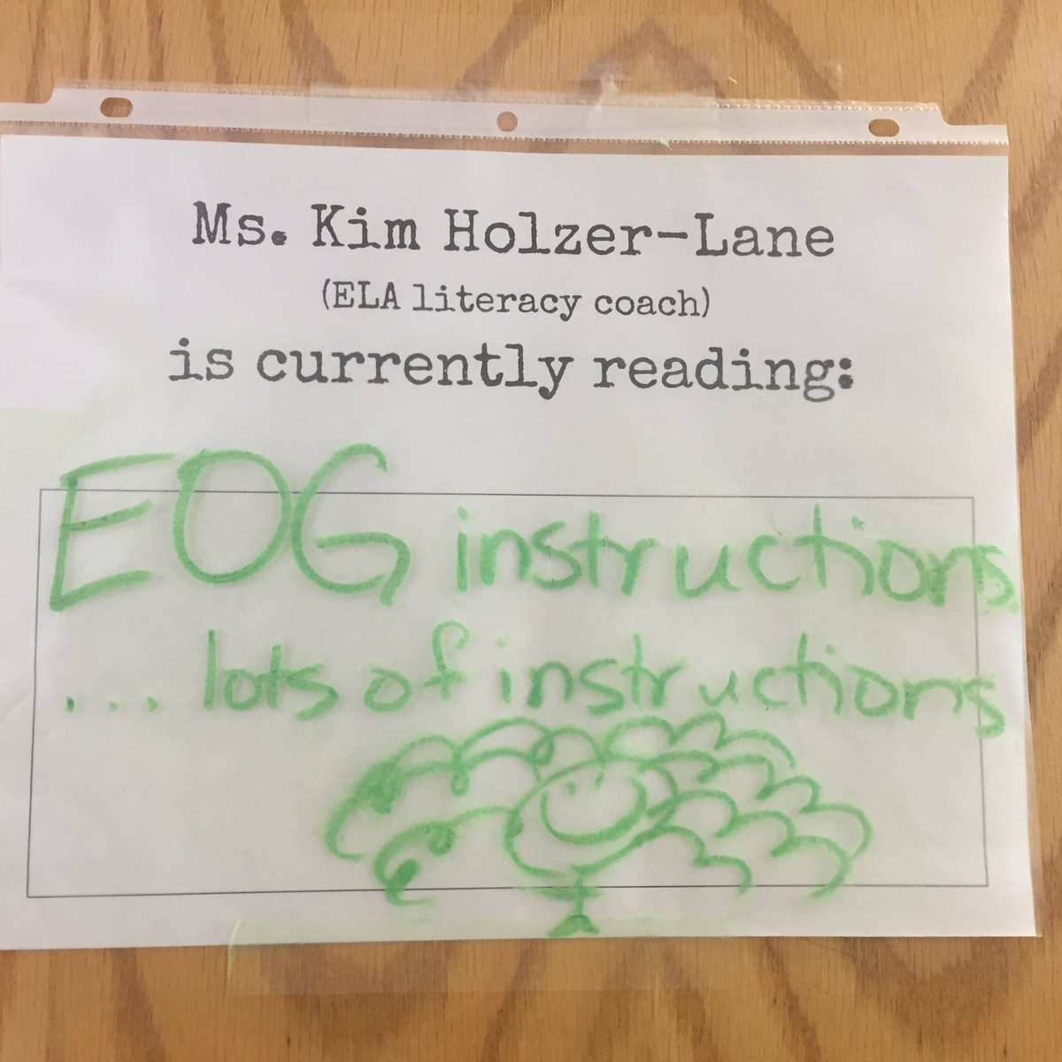 SmithPrincipal's tweet photo. Walked by this teacher's door and this actually made me LOL!
#EOGs #testing https://t.co/C9Q7maq8NY