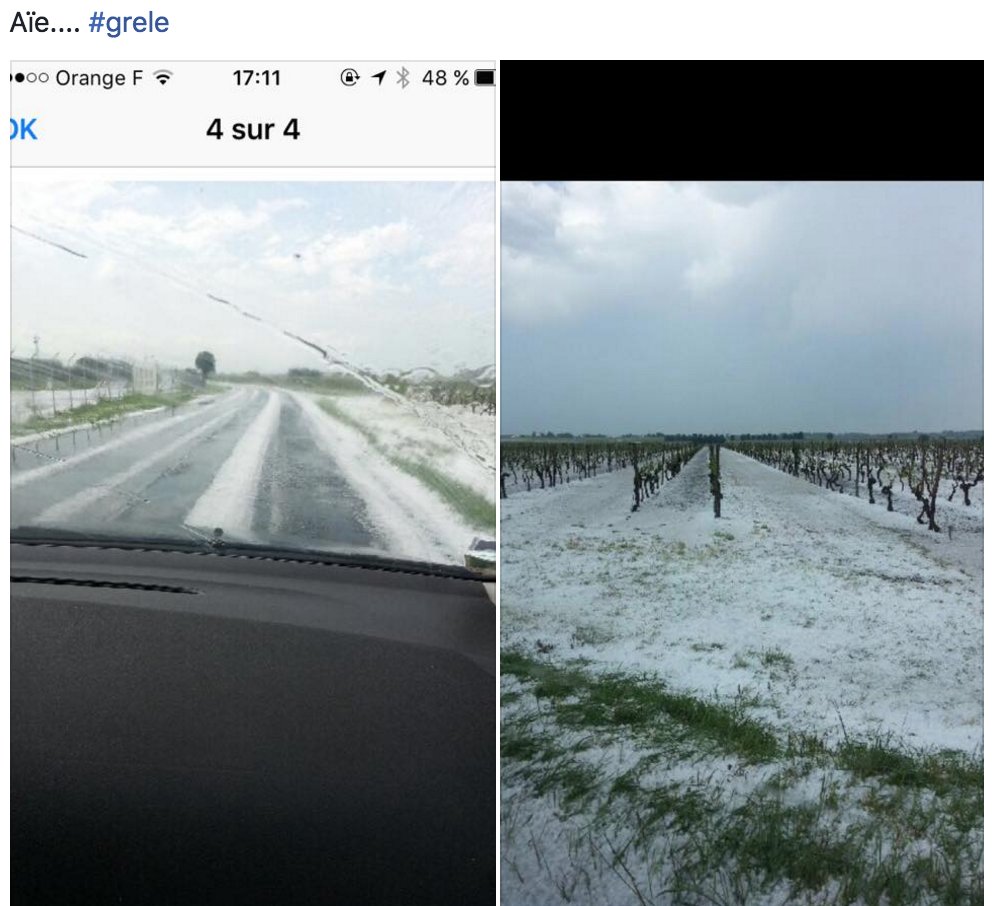 .<a href="/mathieu_herve/">herve</a> #Grêle aussi dans le sud ouest près de Cognac facebook.com/QuintardThomas… cc <a href="/matpelissier/">Matthieu Pélissier</a> #maj