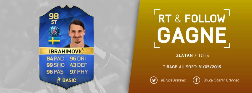 BruceGrannec's tweet image. #RT &amp;amp; #FOLLOW pour avoir une chance de gagner le géant Suédois #IBRA TOTS sur la console de ton choix ! 😉 🇸🇪