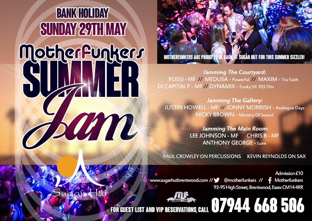 Time Is Running Out To Get On The Glist For Our Massive Party This Sunday <a href="/sugarhut/">Sugar Hut</a> Looking Like Another Busy One!