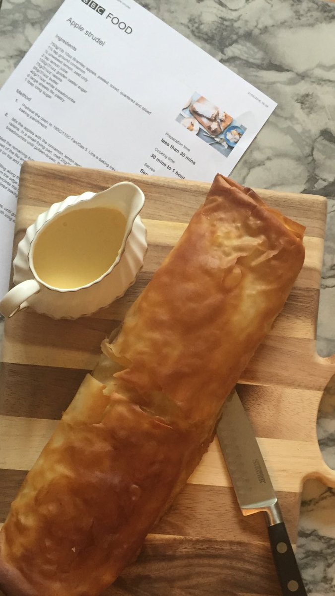 ABitPersian's tweet photo. #Apfelstudel a la @Rick_Stein . It's so YUMMY! I know powder sugar is missing , added Rum 😜
@sasstein @BBCFood https://t.co/V6mr4oTkZp