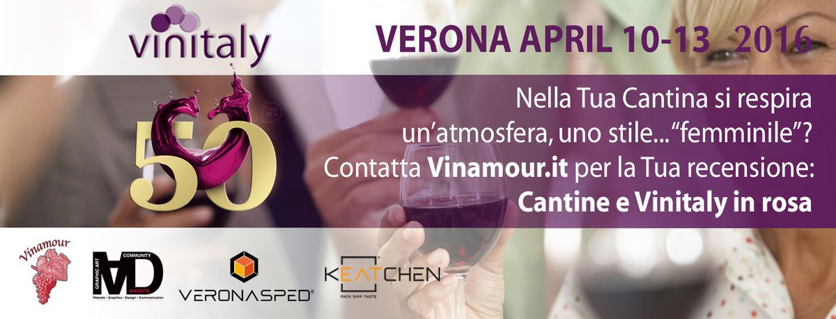 MADSITEdotEU's tweet photo. Vinamour presenta: Cantine e Vinitaly in rosa
https://t.co/wF9Z1puWOe
#vinitaly @VinitalyTasting @pressVRfiere https://t.co/tZKXySdMot
