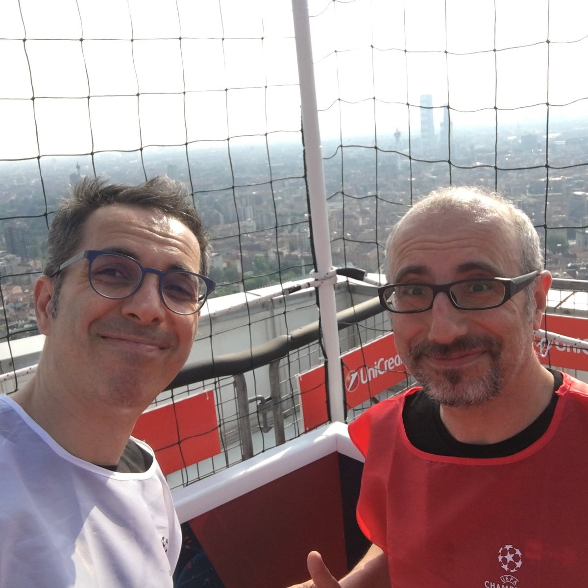 FSolibello's tweet photo. Waiting For The Stars, playing on The Top of The World #TowerMatch #UniCreditTower thanks @unicredit_pr #champions https://t.co/CRM8HgZVip