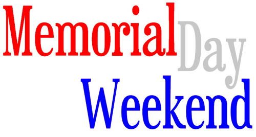 Hope everyone has a great #MemorialDayWeekend In observance of Memorial Day we will be closed on Monday!