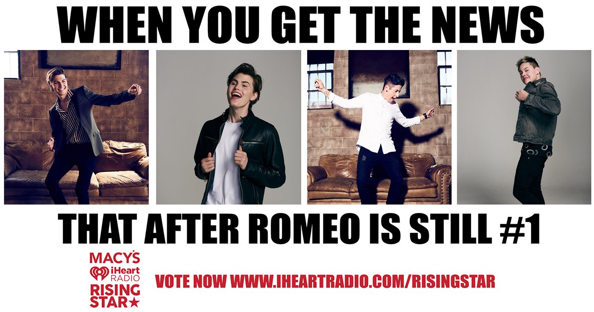 BoxBoxgame's tweet image. After Week 2 @AfterRomeo is still 1st! Keep voting! #AfterRomeo 4 #RisingStar! Vote here: - sot.ag/55HzR
