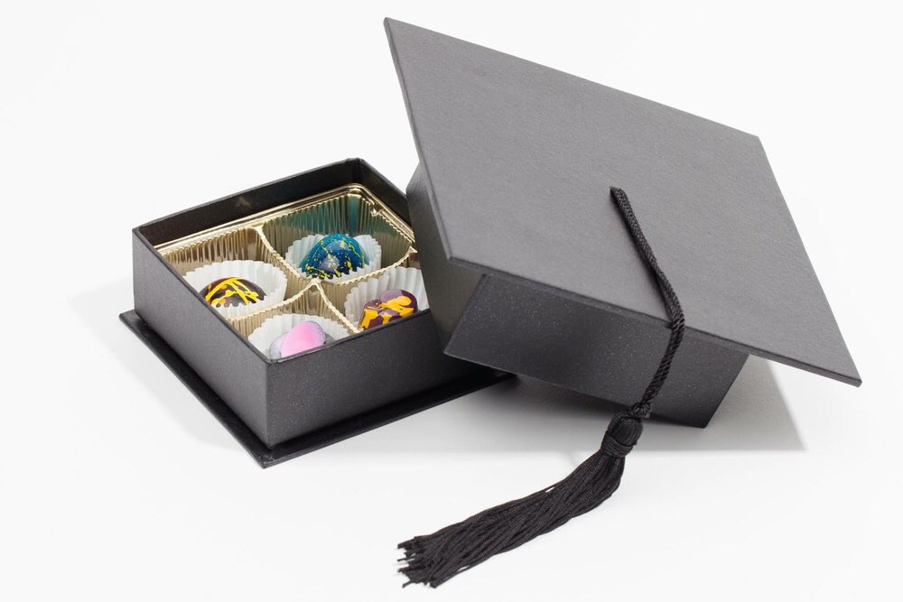 Specialty #chocolates from <a href="/Cacao_Cardamom/">Cacao & Cardamom</a> @latablehouston for #graduation.