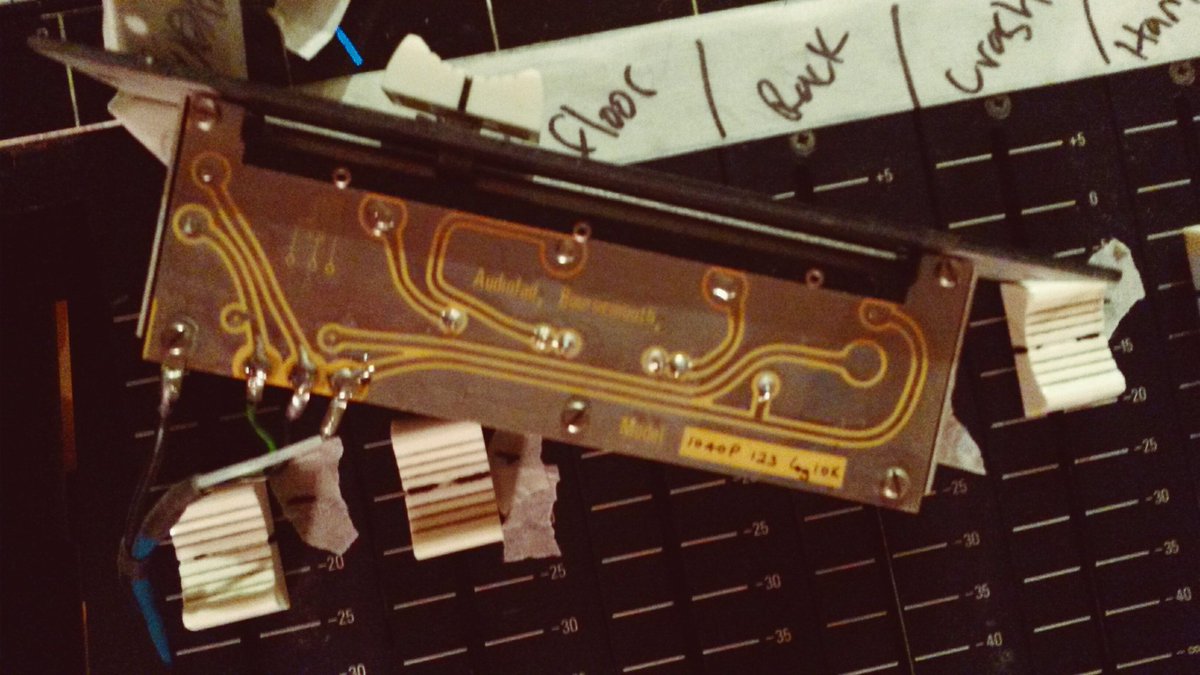 RobertJCotter's tweet photo. Underside of a fader from our Trident Series 80B mixing console... https://t.co/2OZ8VNM6iG