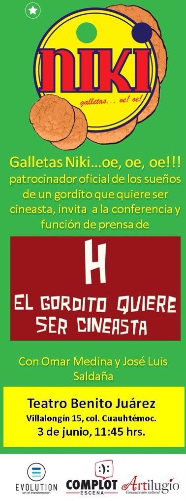 Ya viene <a href="/HElGordito/">H: Gordito Cineasta</a> y promete estar muy divertida #teatrobenitojuarez.