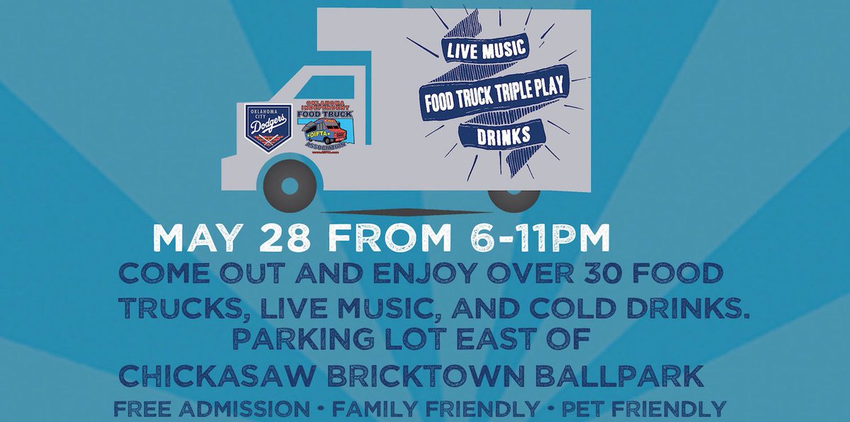 OKC_comets's tweet photo. Your @OKCThunder pregame party is at the Food Truck Triple Play! #ThunderUp #BrickNBlue

https://t.co/qn1UAseyLM https://t.co/3DluDsiyoa