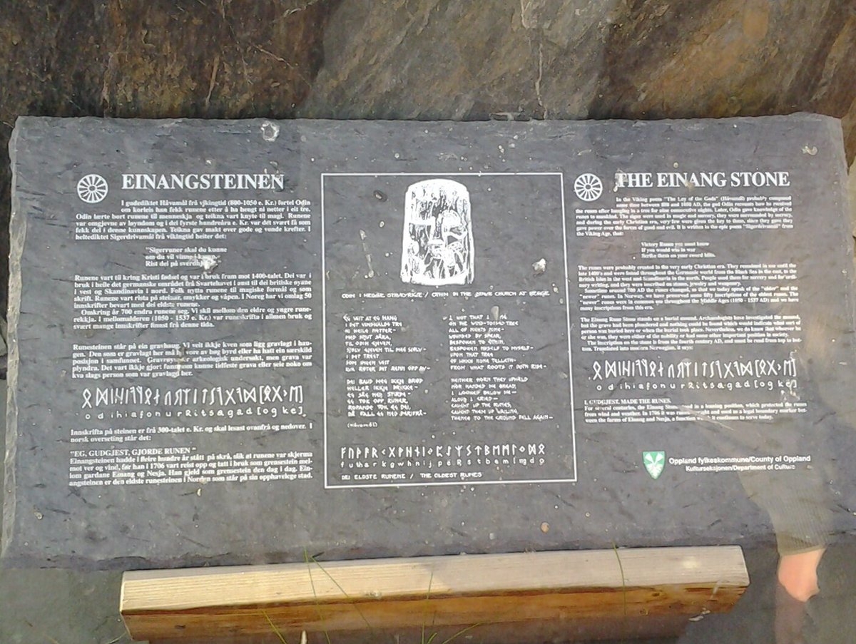 Baalfolket's tweet photo. @Einangssteinen, oldest Runestone in Norway, on original place. Around 1000 graves in area around #SlidreValdres https://t.co/mDq0TzLMow