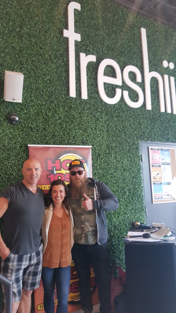TheHOT1055's tweet photo. @DaveMacEachern @NeallyCurrie  @aldouglas ready to party tonight @133_queen  Freshii's first birthday! #pei #healthy https://t.co/gMCE9cE7Rv