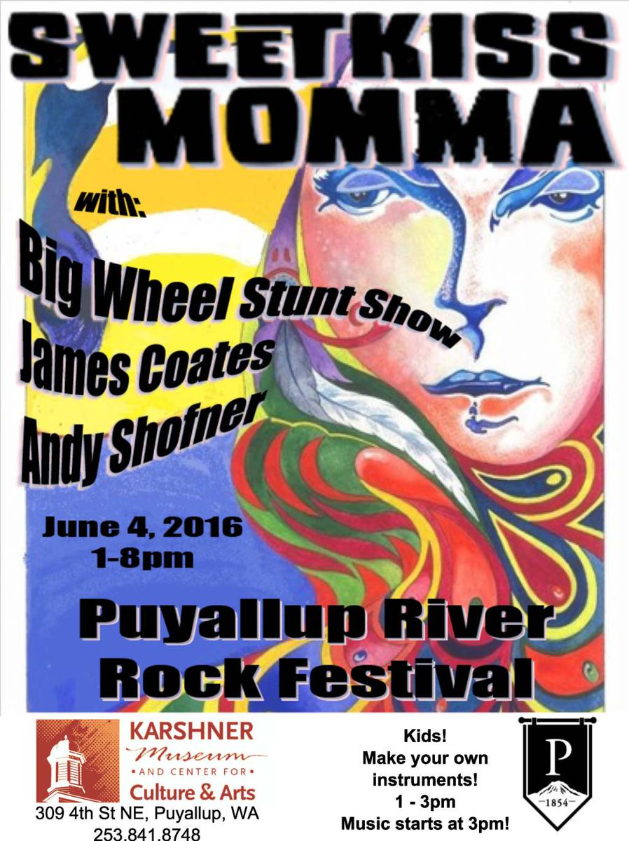NW_Music_Scene's tweet photo. SweetKiss Momma, Big Wheel Stunt Show, More to Play Puyallup River Rock Festival 2016 https://t.co/Arl3JKS7vf https://t.co/z0ah7NqCj0