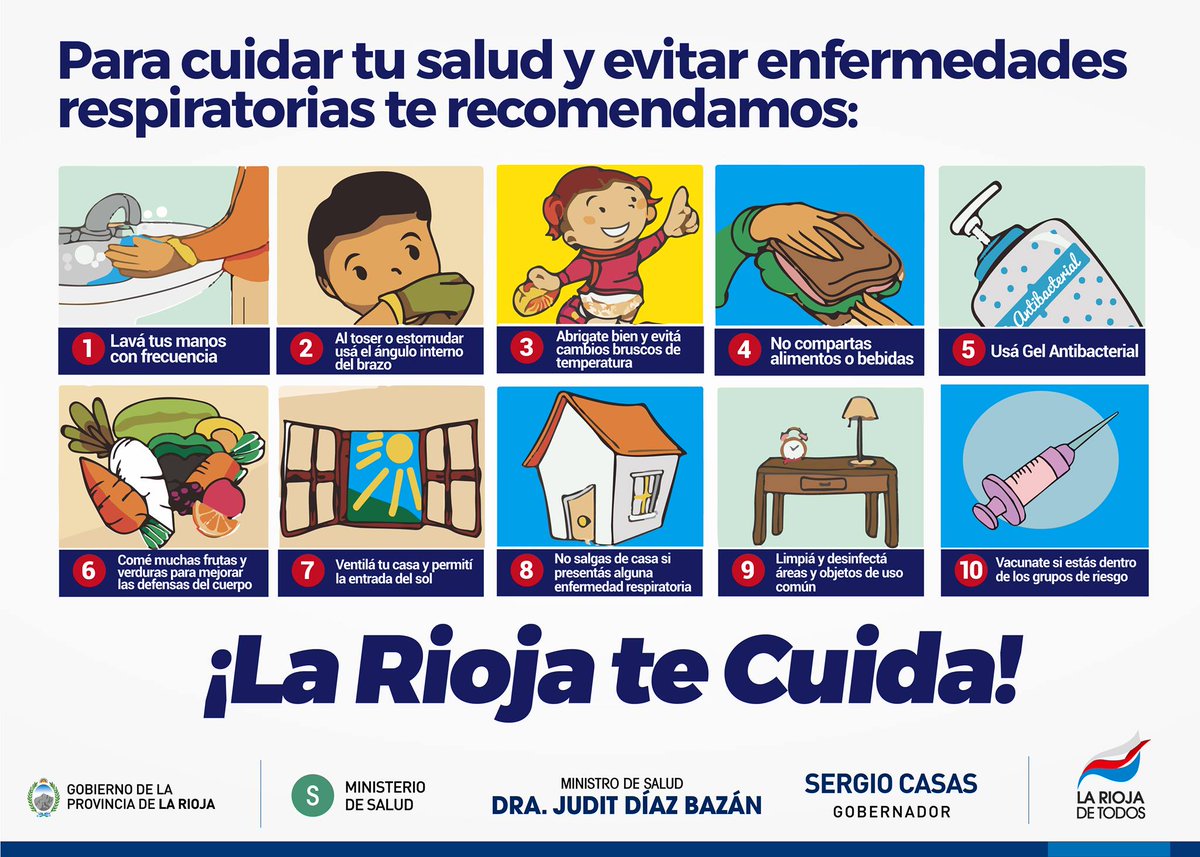 Minsaludlrj's tweet photo. Para evitar las enfermedades respiratorias seguí estos consejos #LaRiojaTeCuida https://t.co/NQO83BaDgP
