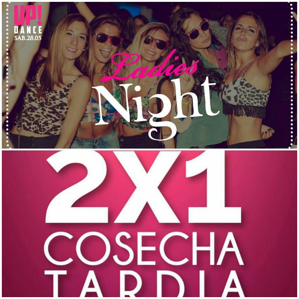 UPDance16's tweet photo. Buen viernes! Mañana llega la #LadiesNight Consumicion y entrada #free para ellas ademas momento 2x1 en #Cosecha #UP https://t.co/NLeUCVS67i
