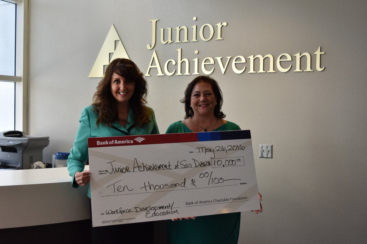 JASanDiego's tweet image. We thank @BankofAmerica for their generous donation to support kids learning how to manage money through #JAprograms