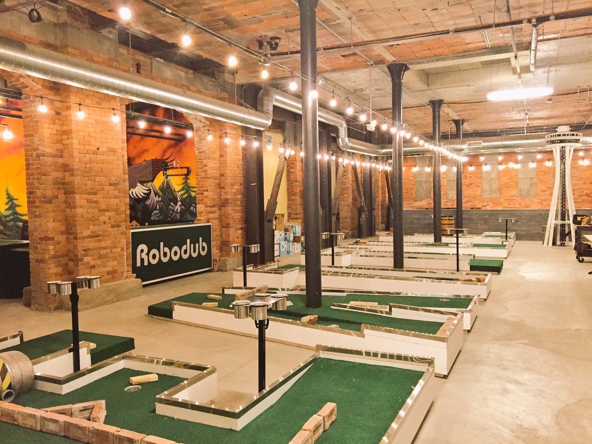 FlatstickPub's tweet photo. Looks like we'll be ready for a soft opening next week 🍻⛳️ #flatstickpub #pioneersquare #seattle https://t.co/smGWkHRggX