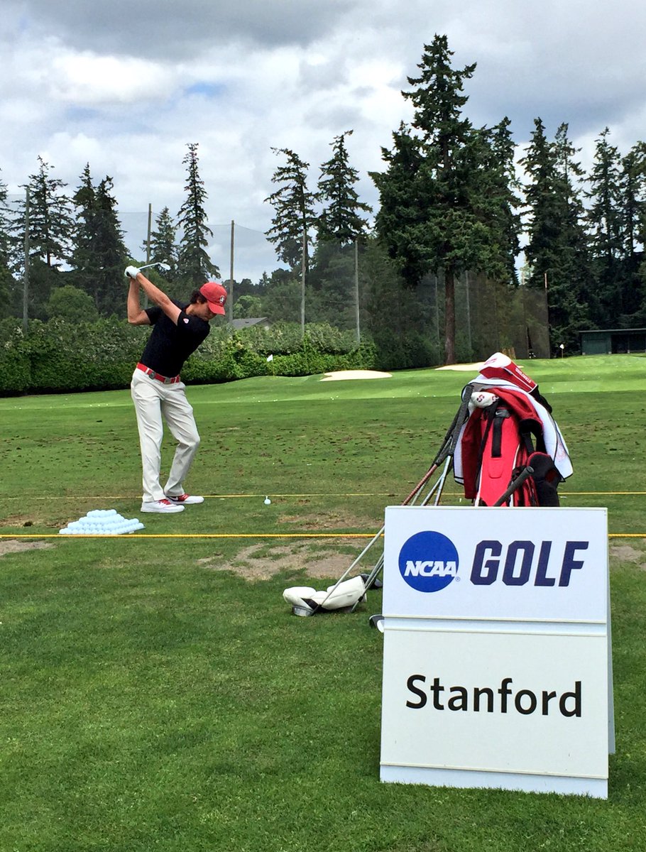 StanfordMGolf's tweet image. Brandon Wu and the Cardinal gearing up for the opening round of the NCAA Championships.