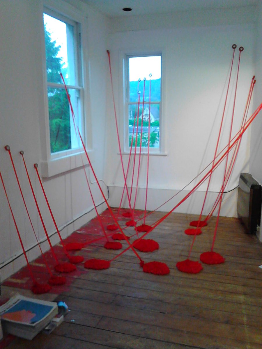 JessicaHoltaway's tweet photo. Beautiful installation made with electrical tape by #NikkiAllford in #CartesianCut @FringeArtsBath https://t.co/1EN1KShtcp