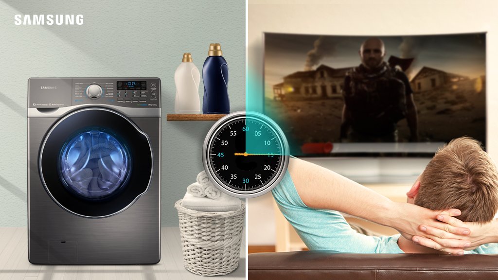 SamsungBrasil's tweet photo. No meio do episódio da sua série, você vai perceber que já está tudo limpo! 😱 #LavaeSeca https://t.co/YP9RkgYJgx https://t.co/ggIVkWf25G