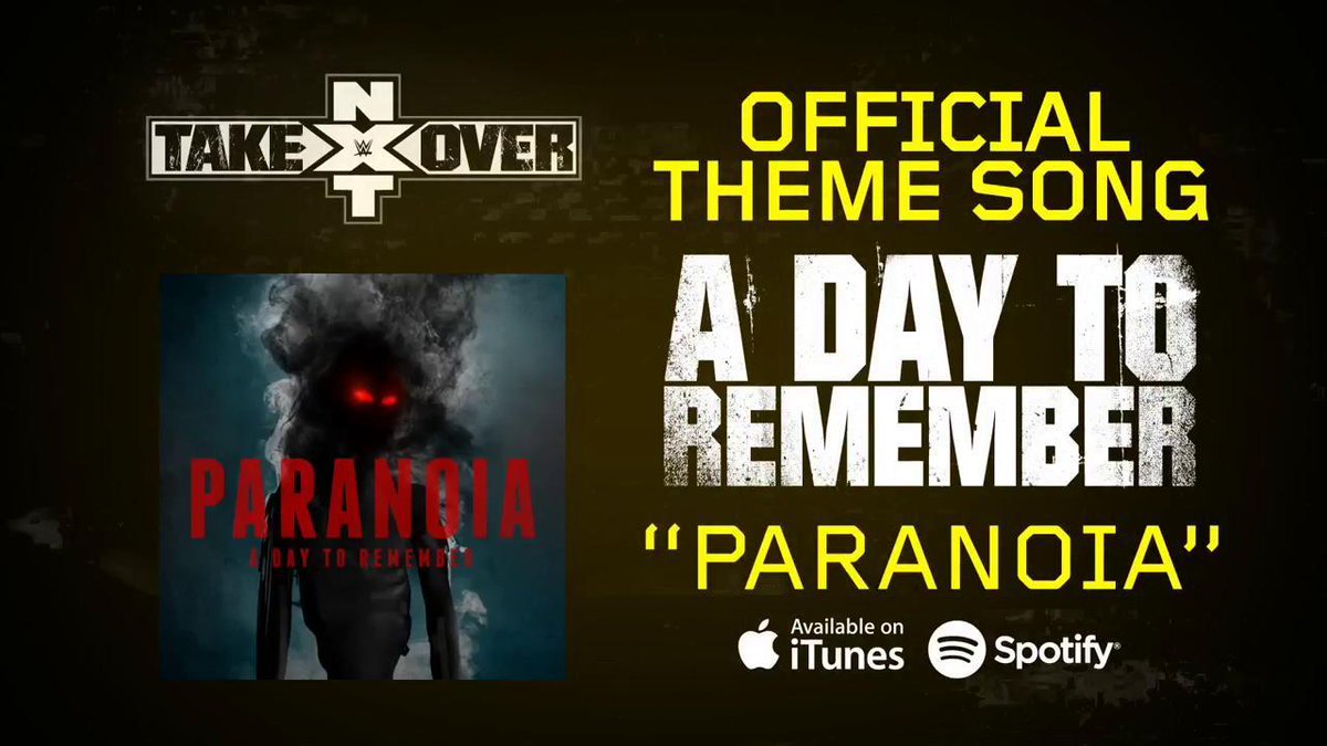 WWEMusic's tweet photo. Shoutout to @WhereisADTR for #Paranoia! #NXTLoud #NXT:TheEnd… @WWENXT https://t.co/7kdkijbmAu https://t.co/xo5LTbG0SE