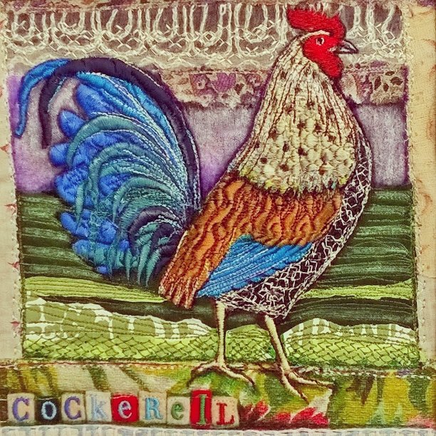And I reckon i can get away with my #cockerell #embroidery #collage for #colour_collective too!😁😌