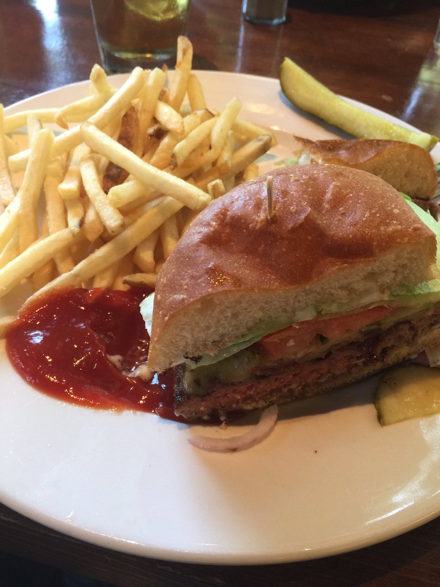 Amazing #lunch at Cafe Bernardo's <a href="/ParagaryGroup/">Paragary Restaurants</a> in Sacramento #habenero #burger #organicfreakrecommended