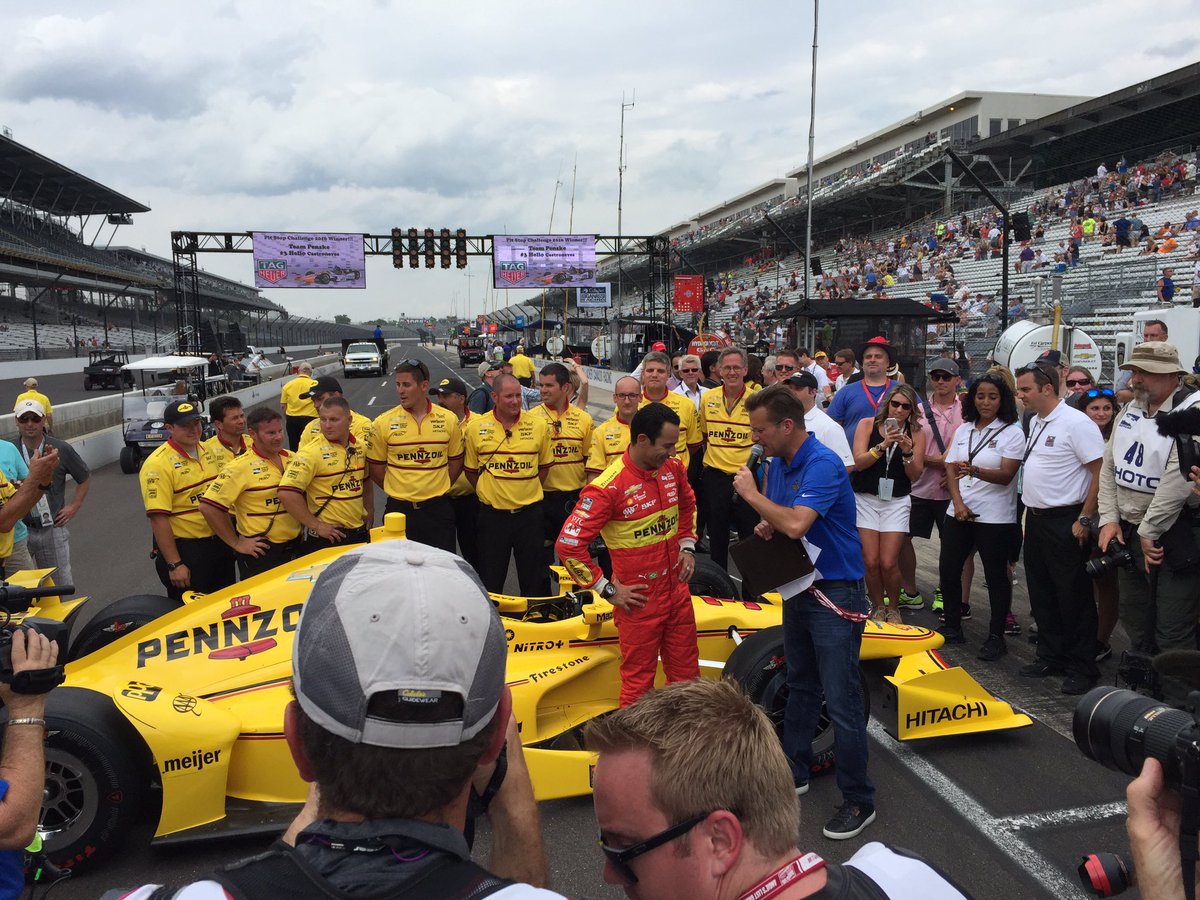RichNye13's tweet photo. #WTHR @calabro13sports interviews @helio after his 8th #PitsStop contest win. 16th for @Team_Penske. #TrackTeam13 https://t.co/n1QAV3QgRh