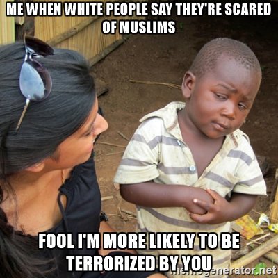 abigailelin's tweet photo. The facts. 7x more likely to be attacked by whites than muslims in USA. #muslimsactually
#whiteprivilege https://t.co/KfVW0vZVx3