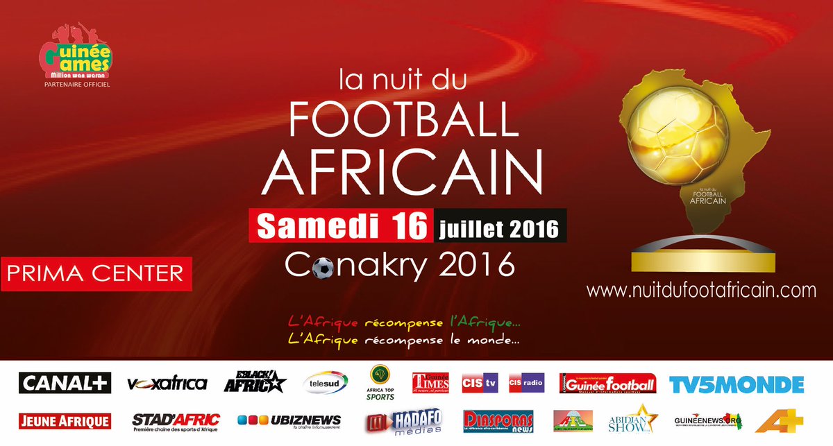NFAfricain's tweet photo. ⚽️ Rdv le samedi 16 juillet pour la 4ème édition de la Nuit du Football Africain à Conakry. https://t.co/u5ZYbubSQR